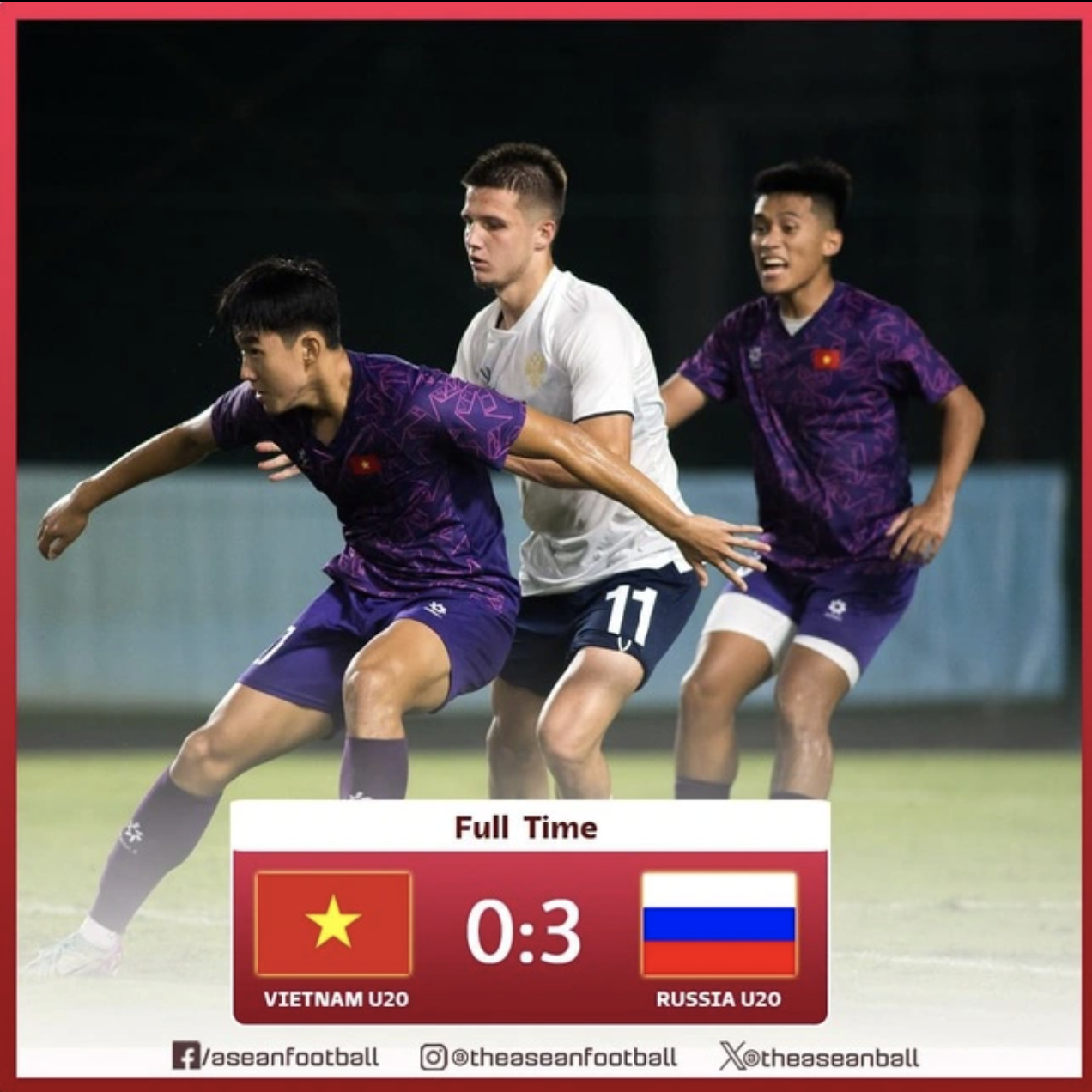 U20 Việt Nam để thua 0-3 trước U20 Nga 1